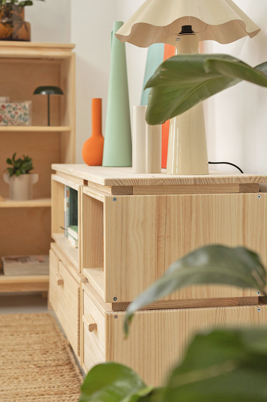 Imagen de ambiente 2 para:Mueble TV de madera ecol&oacute;gica